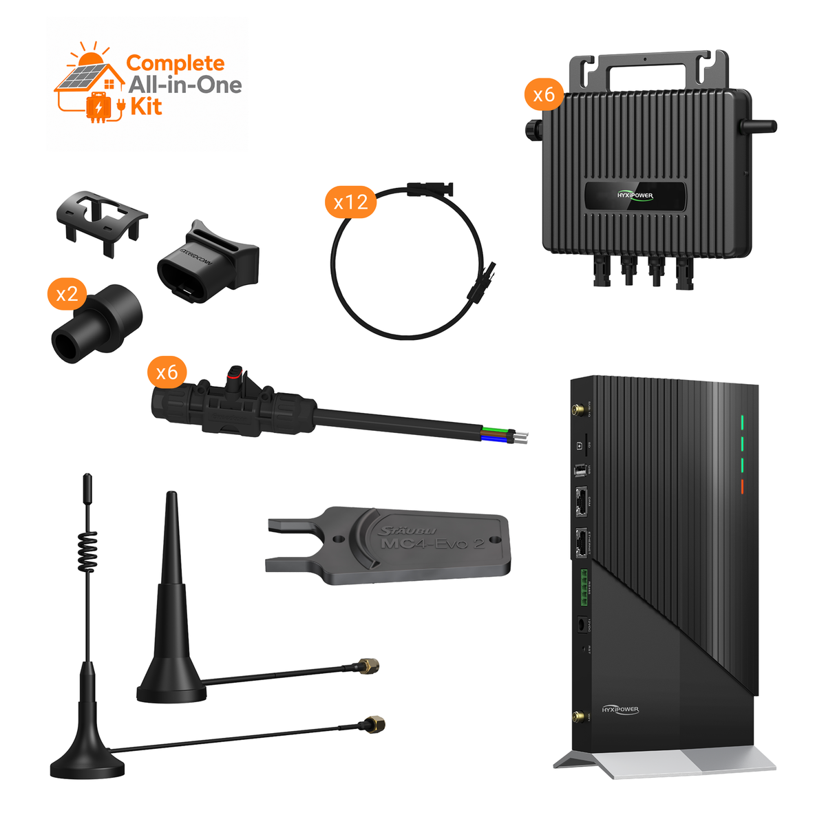 HYXi 2-in-1 Microinverter Kit for 12 Solar Panels