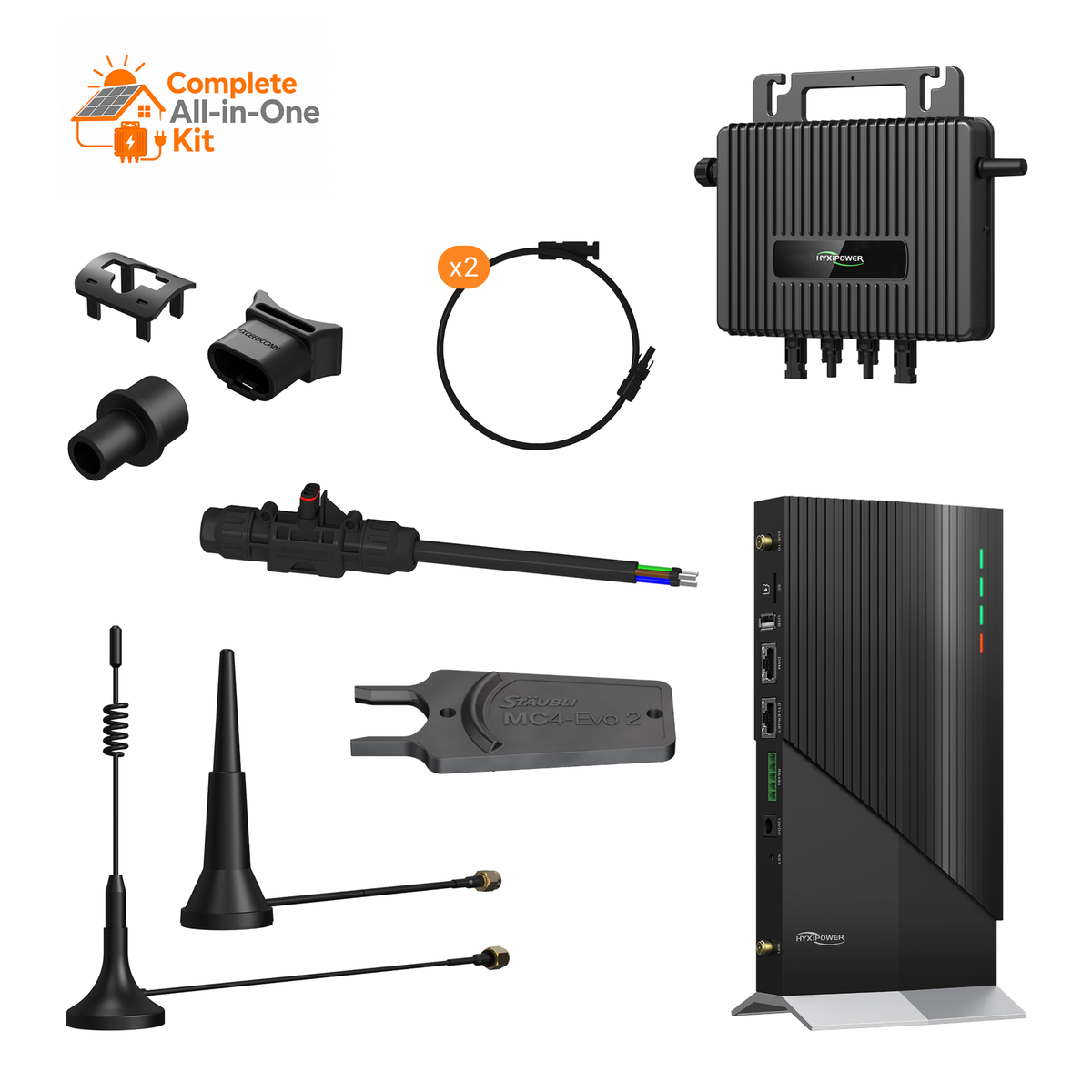 HYXi 2-in-1 Microinverter Kit for 2 Solar Panels