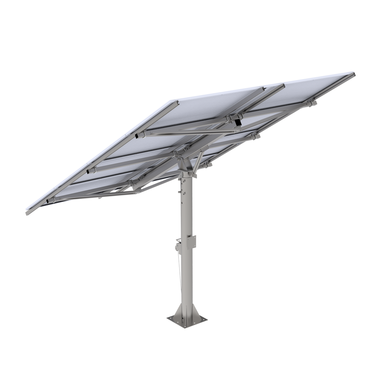 Elios Arbora P8-C I Pole Mount System for 8 Solar Panels | Includes Manual Crank & Accessories