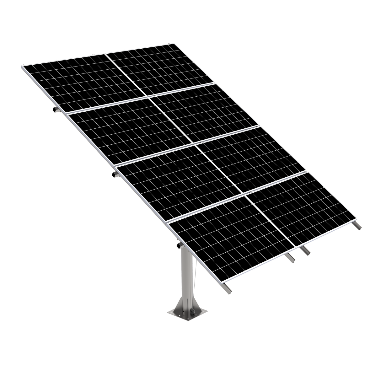 Elios Arbora P8-C I Pole Mount System for 8 Solar Panels | Includes Manual Crank & Accessories
