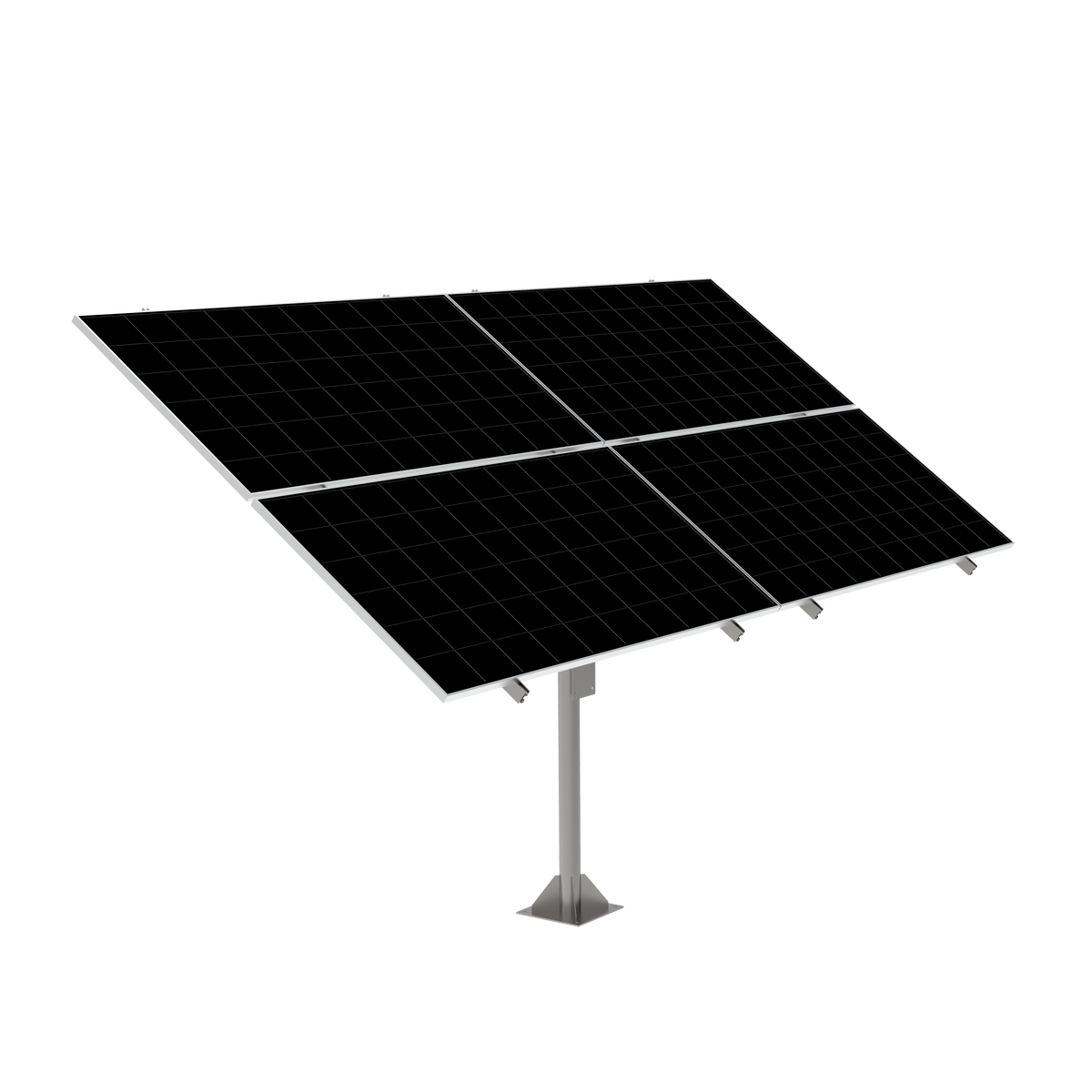 Pole Mount System for 4 Solar Panels | Post Mount System