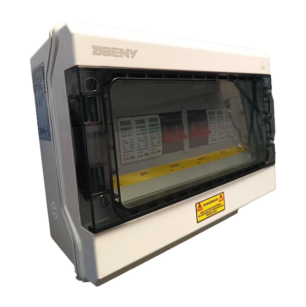 Boîtier de raccordement BENY 1000 V CC | 2 entrées, 2 sorties | 2 pôles