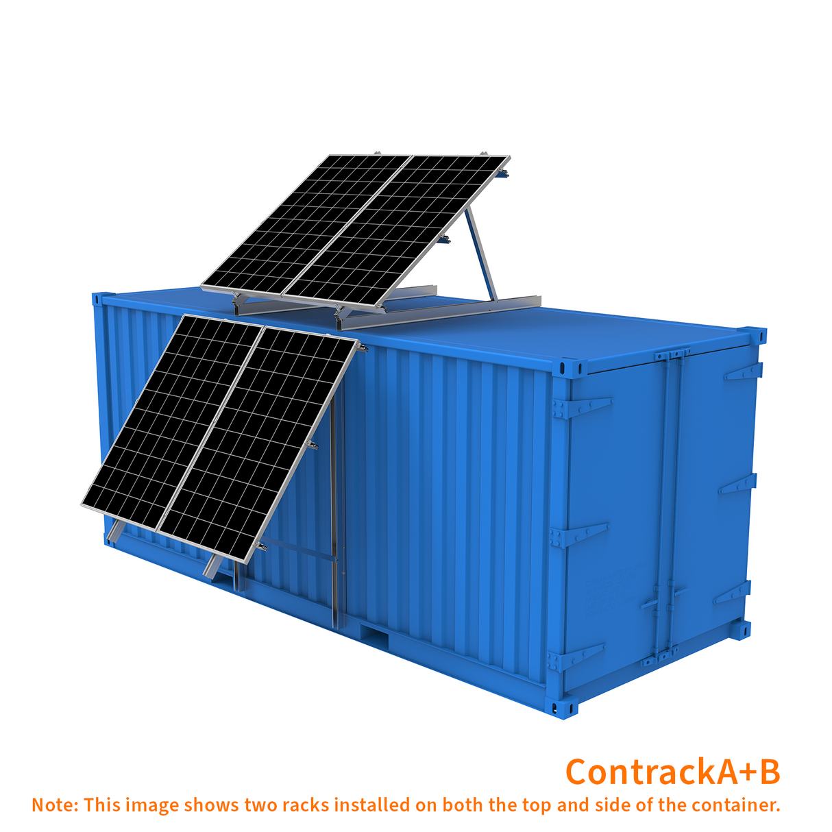 Elios Contrack A+B | Container Racking for 2 solar Panels