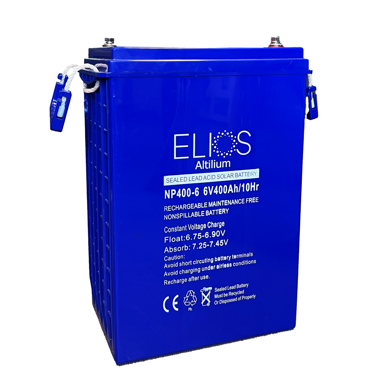 Elios Altilium 6V-400 | Batterie AGM Plomb-acide Scellée Rechargeable | 6V-400Ah