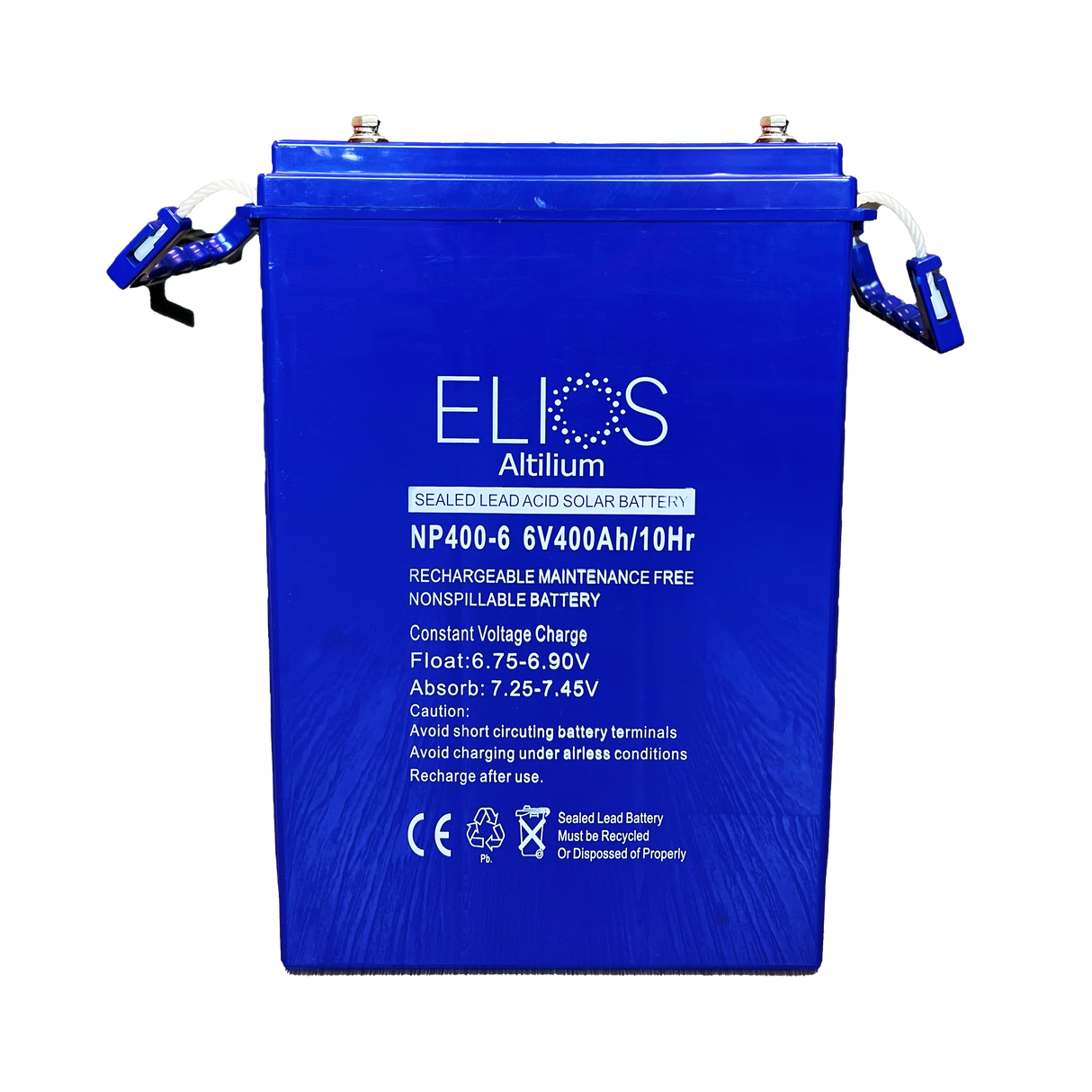 Elios Altilium 6V-400 | Batterie AGM Plomb-acide Scellée Rechargeable | 6V-400Ah