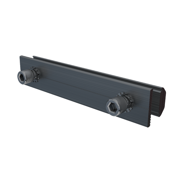 Éclisse noire Elios pour rail solaire noir Elios de 4700 mm
