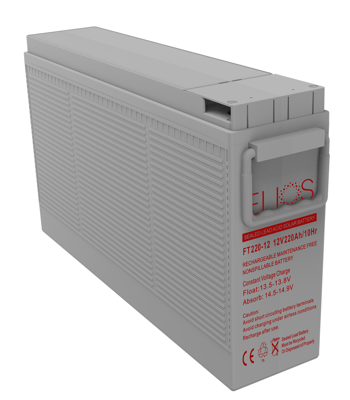 Elios Altilium FT220-12 Front Terminal | Commercial Grade Lead Acid AGM Battery | 12V-220Ah