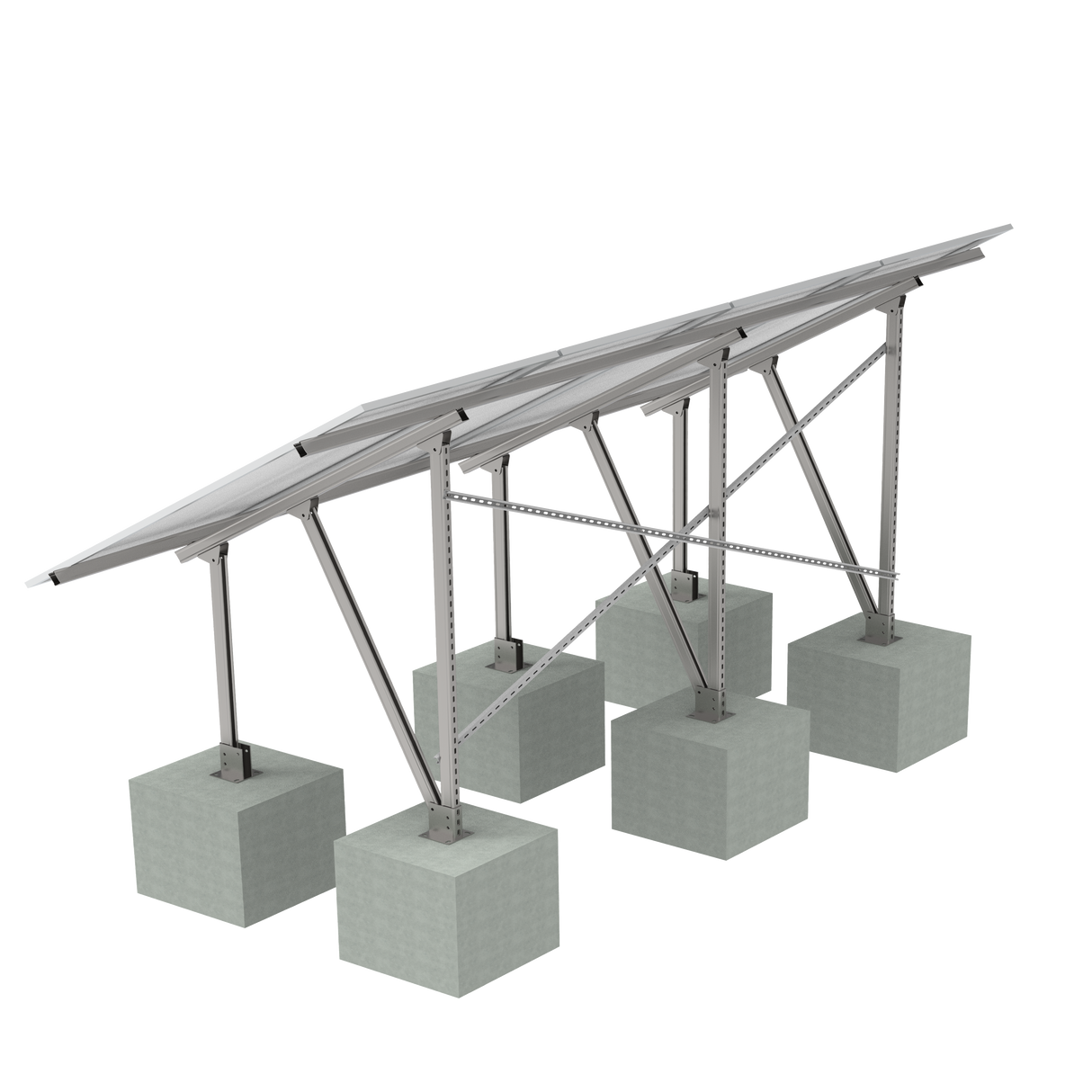 Elios Terra G4 | Système de Montage au Sol pour 4 Panneaux Solaires