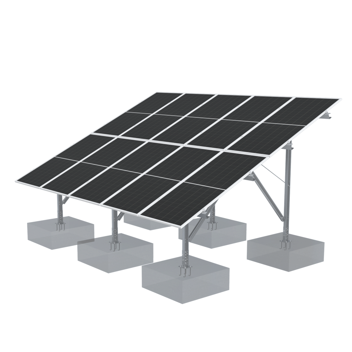 Elios Terra G8-10 Ground Mount Solar Racking System | 8 or 10 Panel