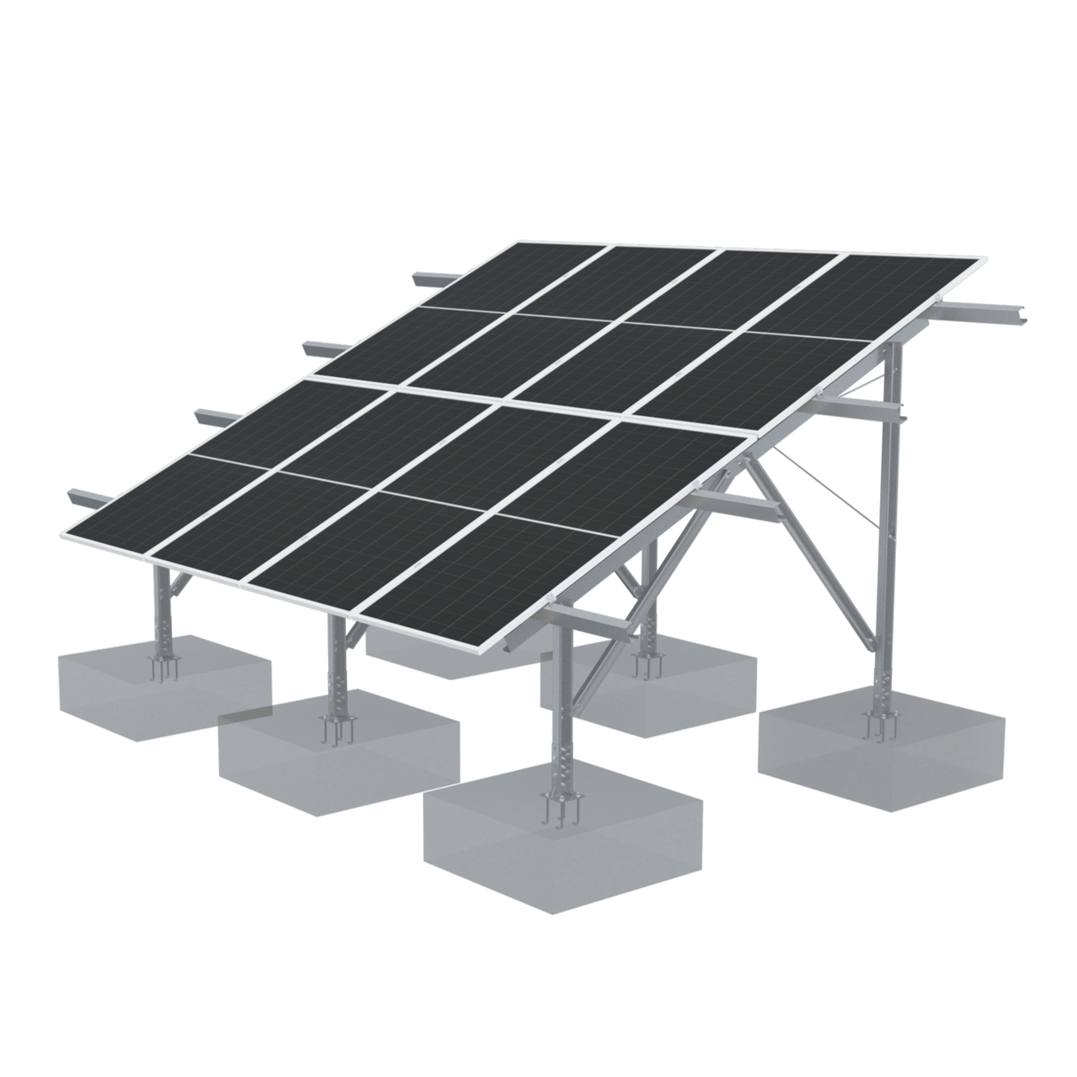 Elios Terra G8-10 Ground Mount Solar Racking System | 8 or 10 Panel