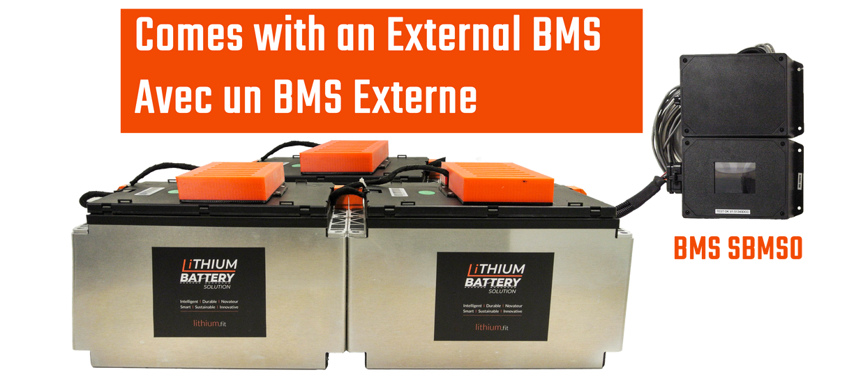 Lithium Battery Solution | 3X LBS 200 (LiFePO4) | Commercial Industrial battery Lithium-ion | with External BMS