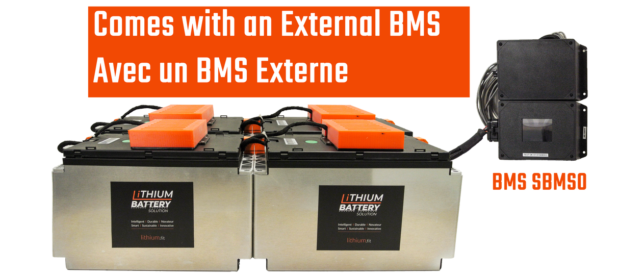 Lithium Battery Solution | 4X LBS 200 (LiFePO4) | Commercial Industrial battery Lithium-ion | with External BMS