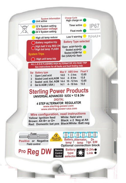 Sterling Power ProReg-DW Waterproof Advanced Alternator Regulator