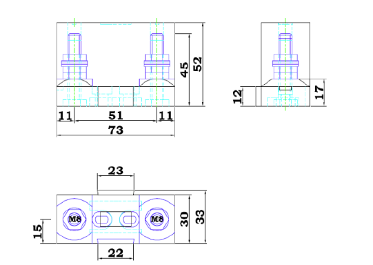 Victron Energy Modular fuse holder for MEGA-fuse
