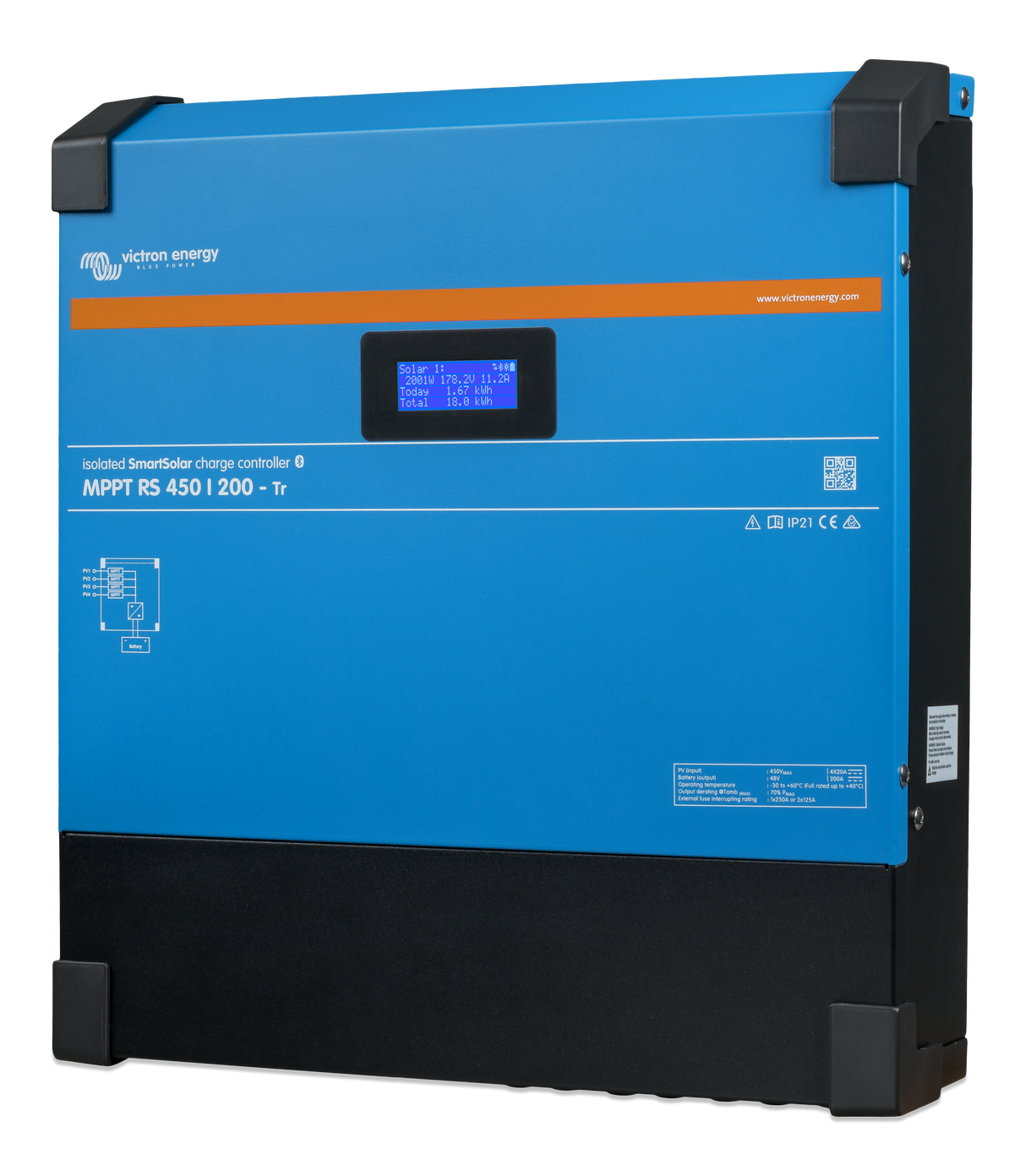 Régulateur de charge solaire Victron Energy SmartSolar MPPT RS 450/200-Tr | SCC145120410