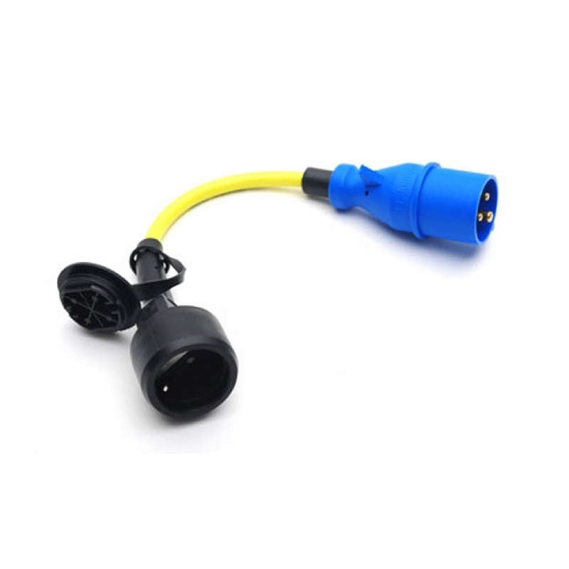 Cordon adaptateur 16A / prise 250V-CEE / couplage Schuko