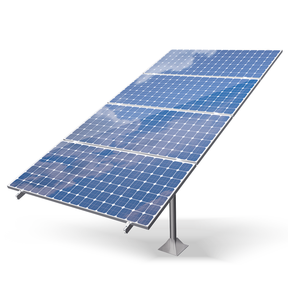 Elios Arbora P4 | Pole Mount System for 4 Solar Panels | Post Mounting System