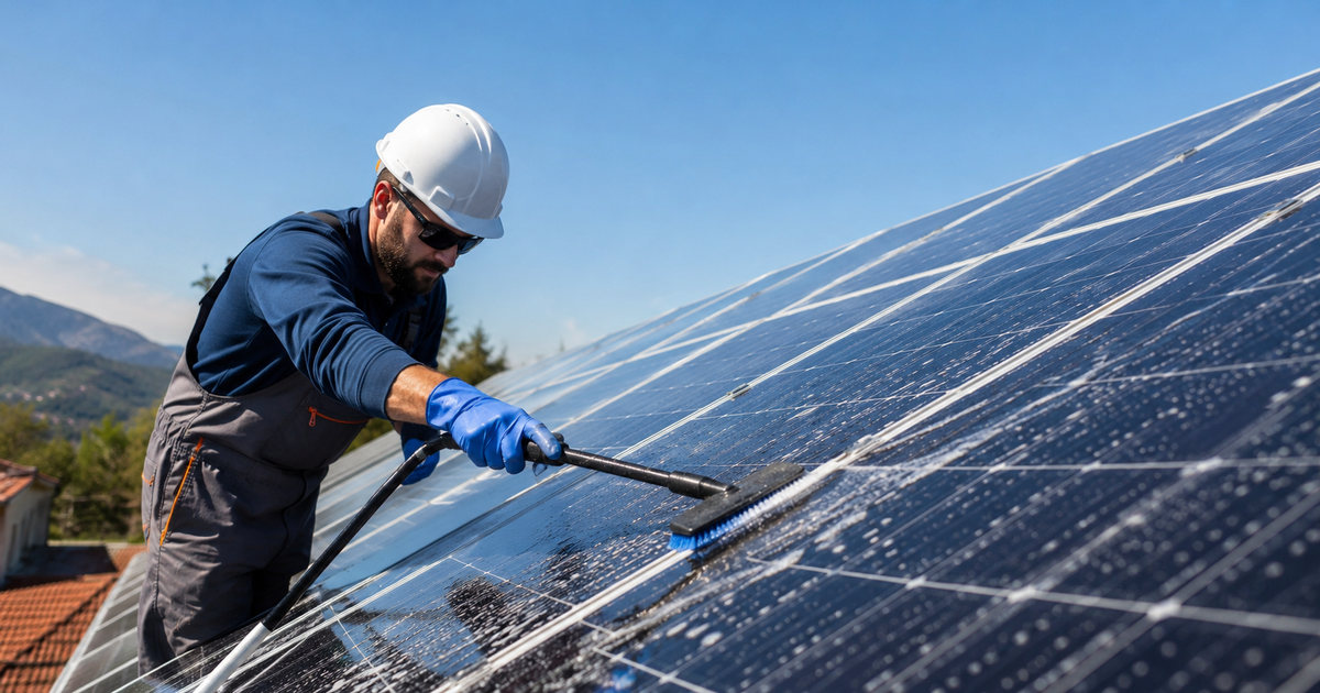 how to clean solar panels step by step