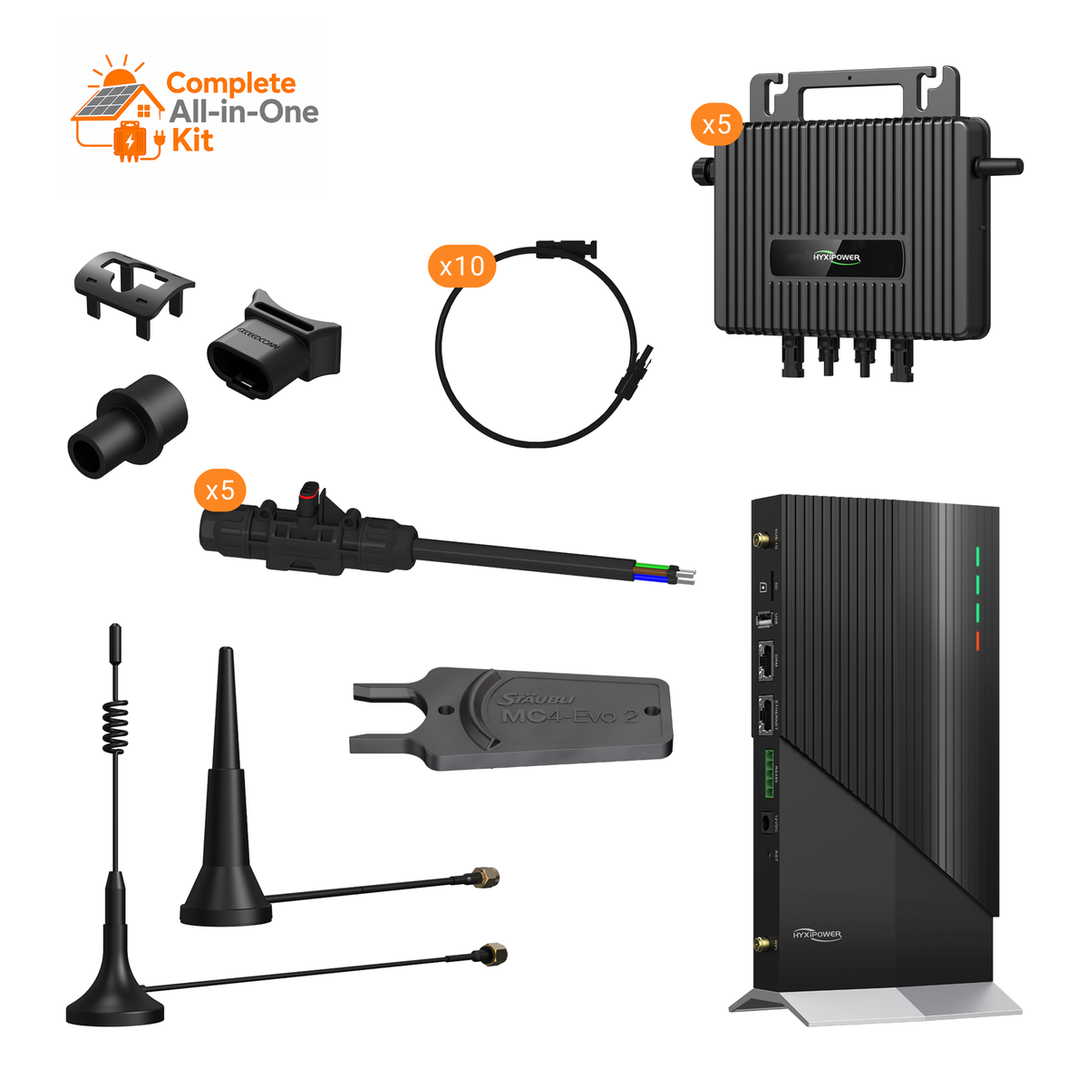 Kit de micro-onduleurs 2-en-1 HYXi pour 10 panneaux solaires