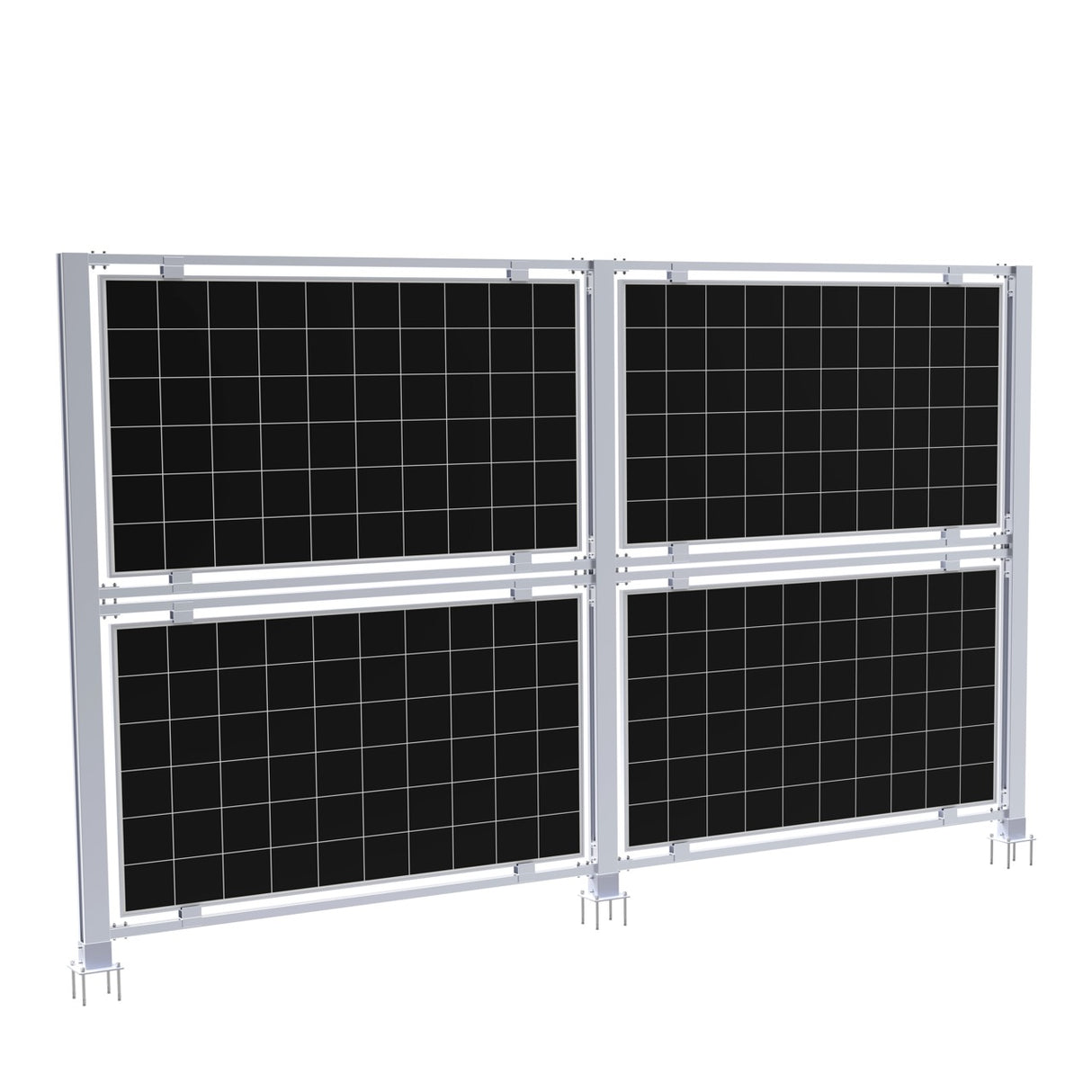 Elios AgriVoltaic Solar Fence | Vertical Aluminum Solar Racking for 4 Panels