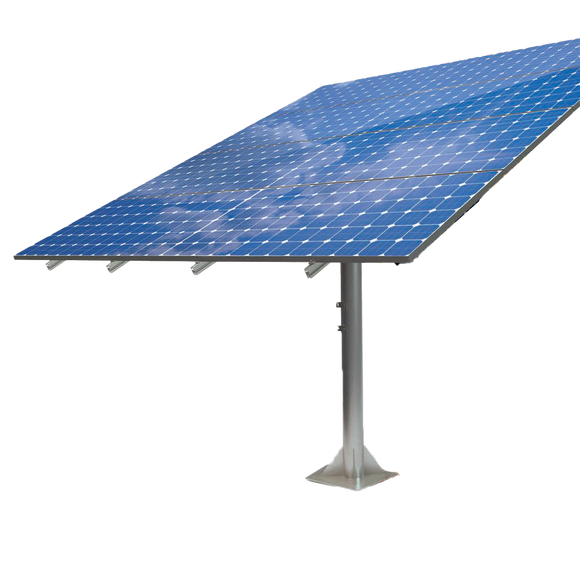 Elios Arbora P8 | Pole Mount System for 8 Solar Panels (Large) | Post Mounting System with manual crank