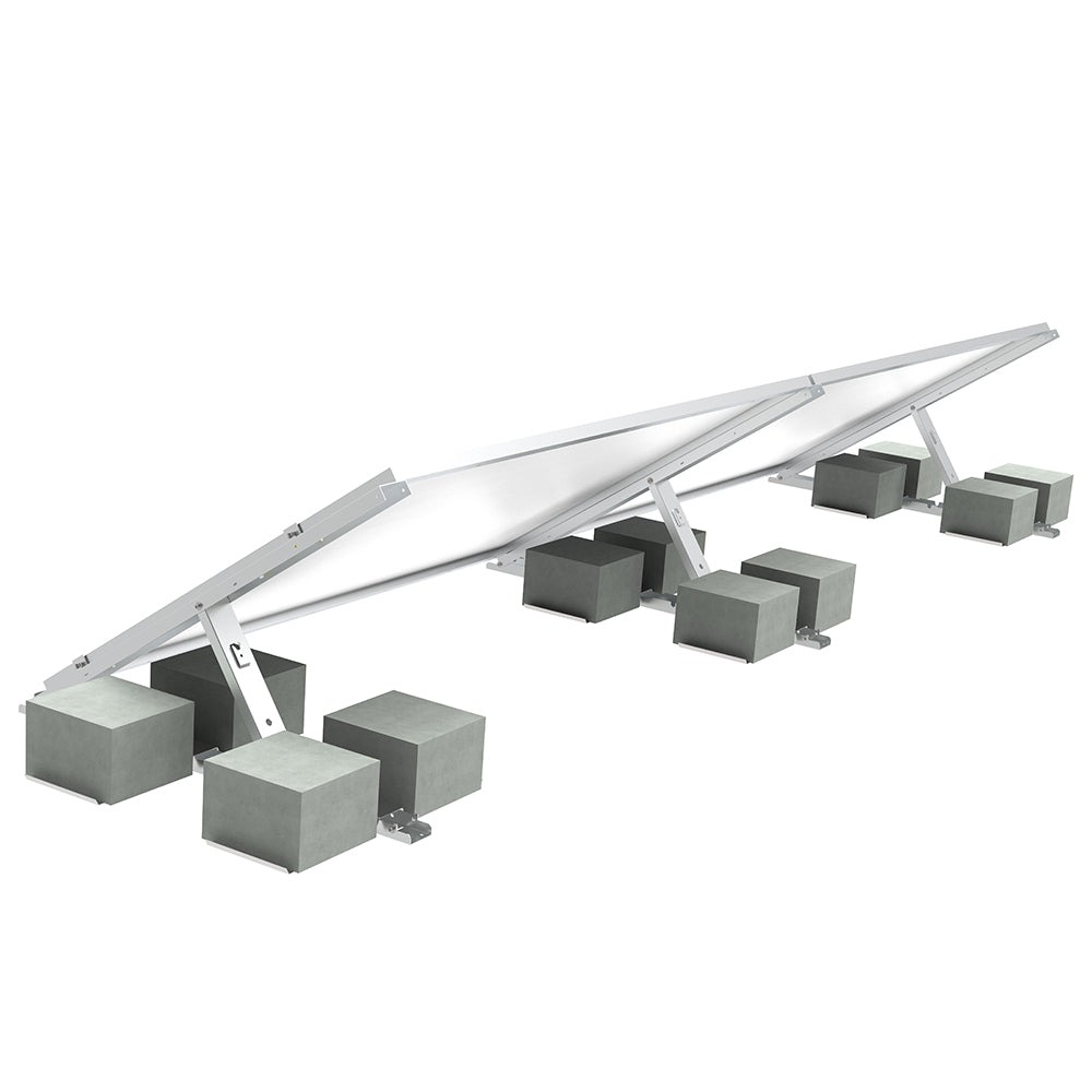 Elios Tectum TX Ballasted Roof Racking for 2nd Panel | Modular Add On