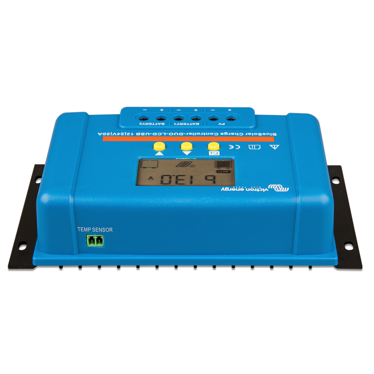 Victron Energy BlueSolar PWM DUO 12/24 V - 20 A avec écran LCD et port USB | SCC010020060