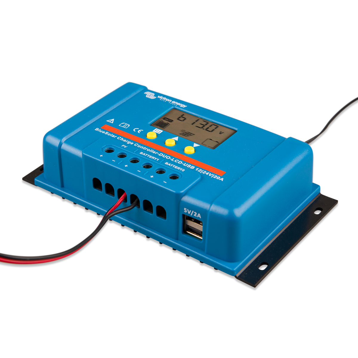 Victron Energy BlueSolar PWM DUO 12/24 V - 20 A avec écran LCD et port USB | SCC010020060