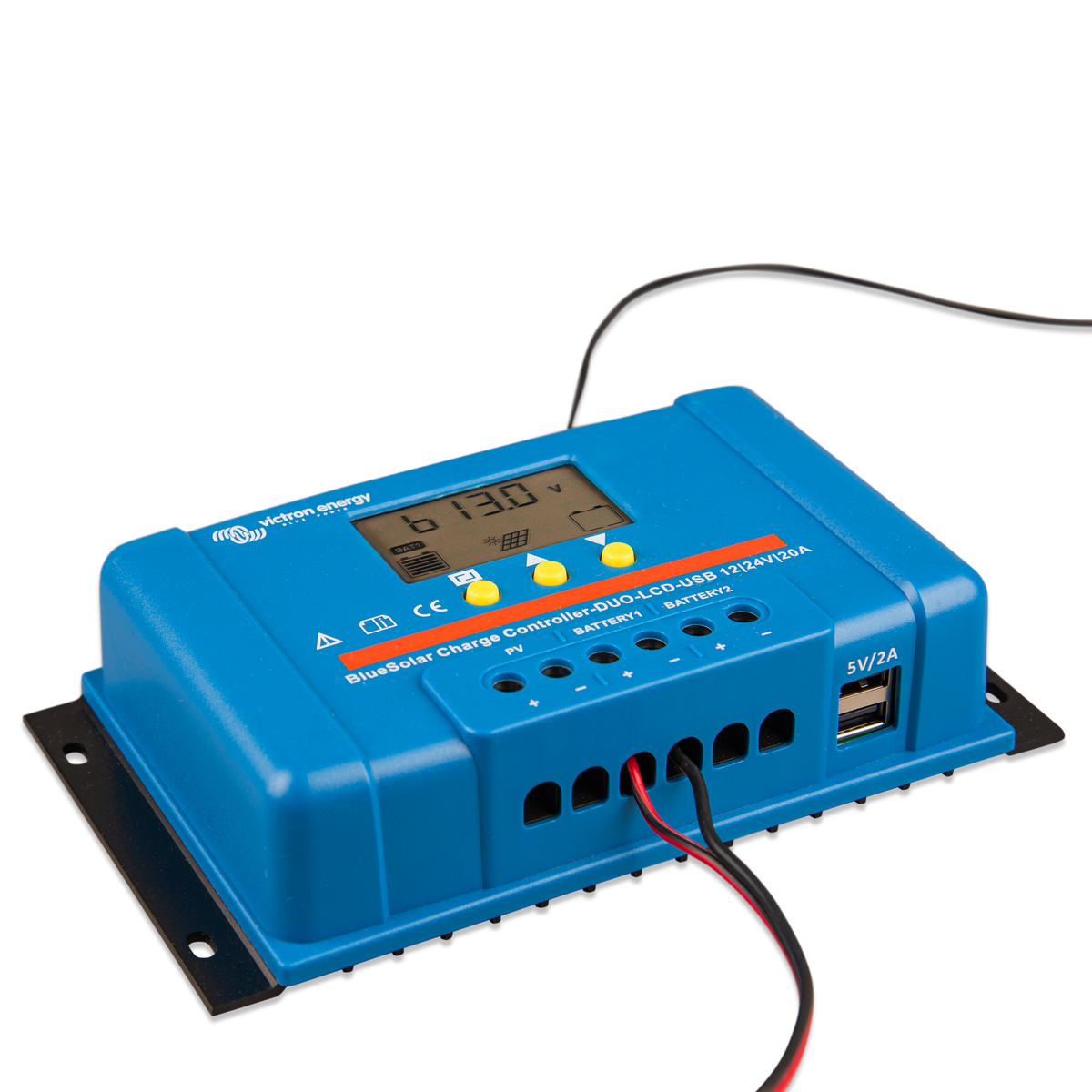 Victron Energy BlueSolar PWM DUO 12/24 V - 20 A avec écran LCD et port USB | SCC010020060