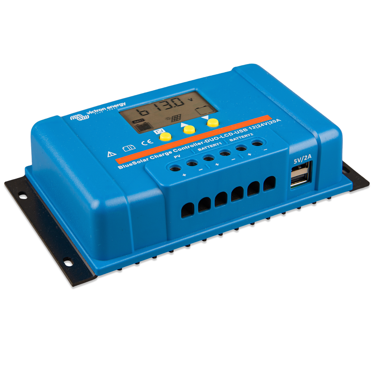 Victron Energy BlueSolar PWM DUO 12/24 V - 20 A avec écran LCD et port USB | SCC010020060