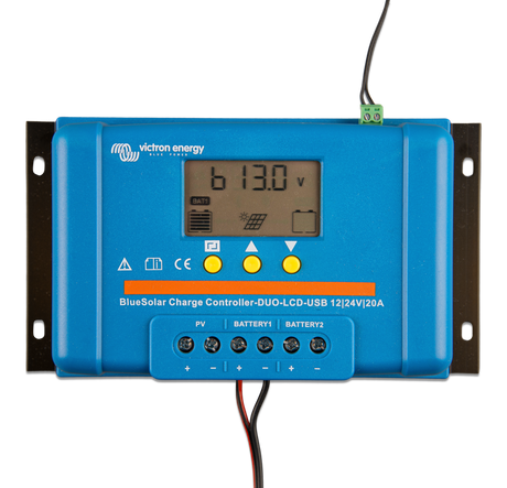 Victron Energy BlueSolar PWM DUO 12/24 V - 20 A avec écran LCD et port USB | SCC010020060