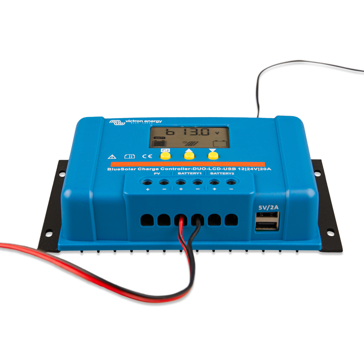 Victron Energy BlueSolar PWM DUO 12/24 V - 20 A avec écran LCD et port USB | SCC010020060