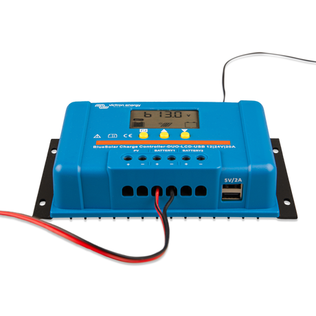 Victron Energy BlueSolar PWM DUO 12/24 V - 20 A avec écran LCD et port USB | SCC010020060