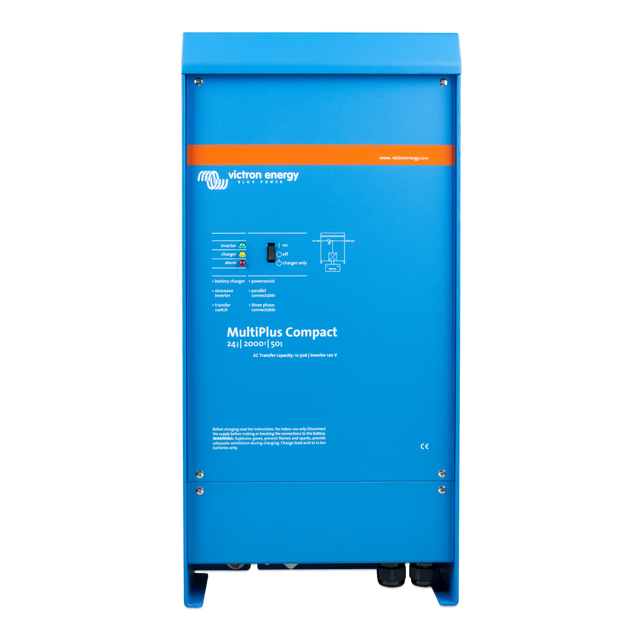 Front view of Victron MultiPlus Compact 24/2000/50-50 120V inverter charger