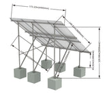 Elios Terra G8 | Système de Montage au Sol pour 8 Panneaux Solaires