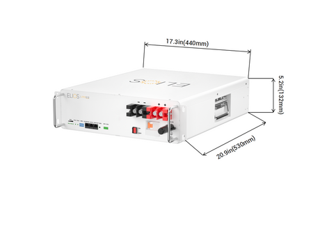 Elios Litio5.12 | 5.12 KWh/51.2VDC Lithium Battery | Rack Mount UL Approved