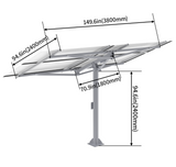 Elios Arbora P4-C | Pole Mount System for 4 Solar Panels | Post Mounting System
