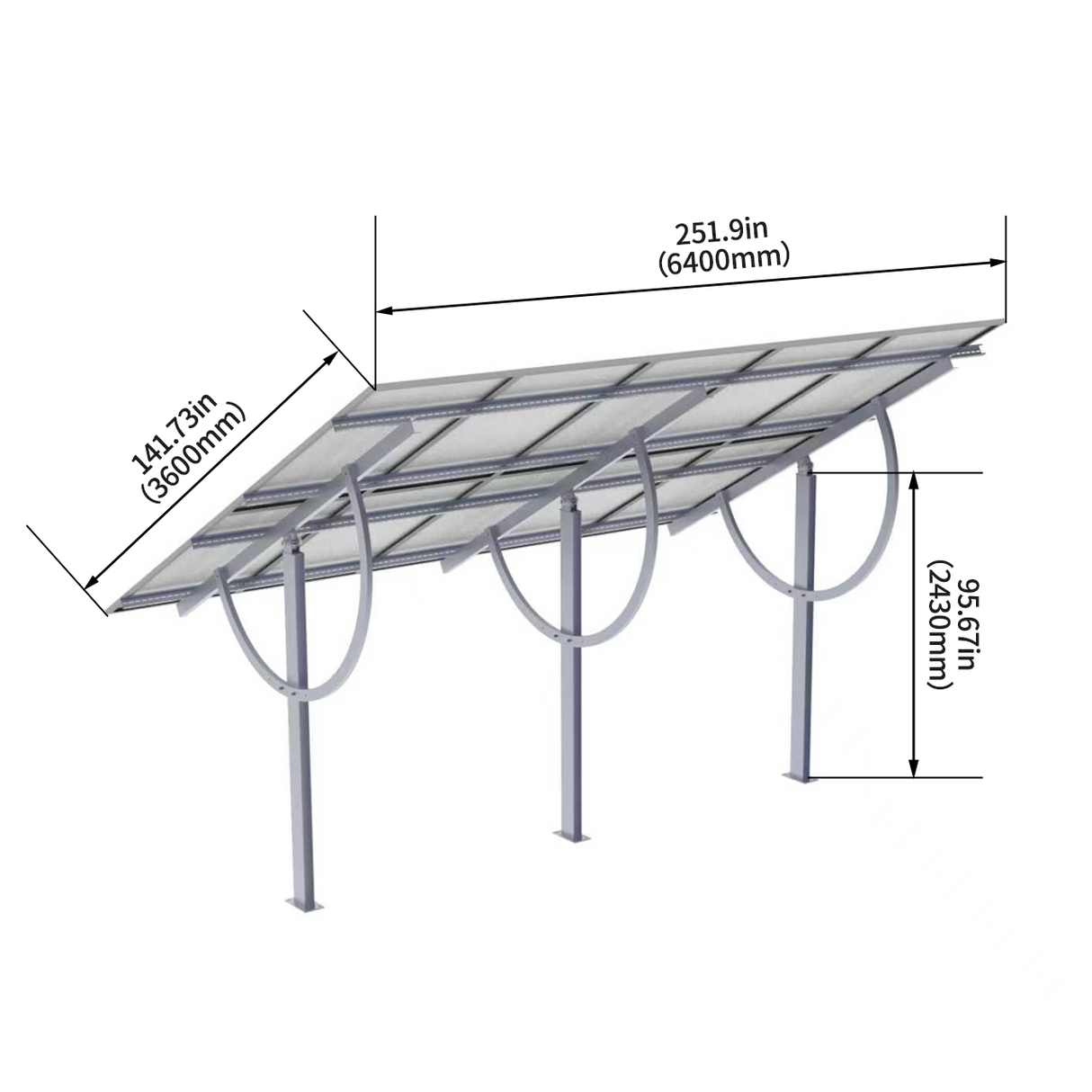 Elios Terra G10 | Adjustable Ground Mount System For 10 Solar Panel