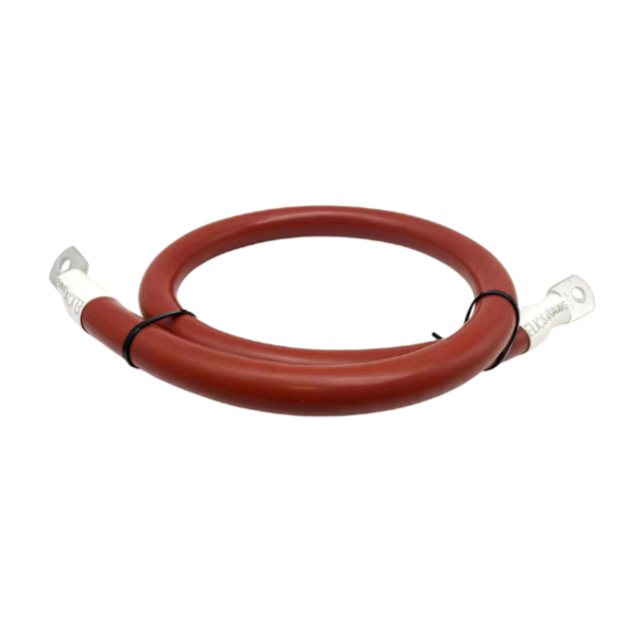 Elios Inverter Cable Pair AWG4/0-M8 Lugs, 5Ft Black/Red