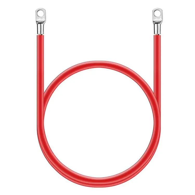Elios Inverter Cable Pair AWG4/0-M8 Lugs, 5Ft Black/Red