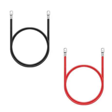Elios Inverter Cable Pair AWG4/0-M8 Lugs, 5Ft Black/Red
