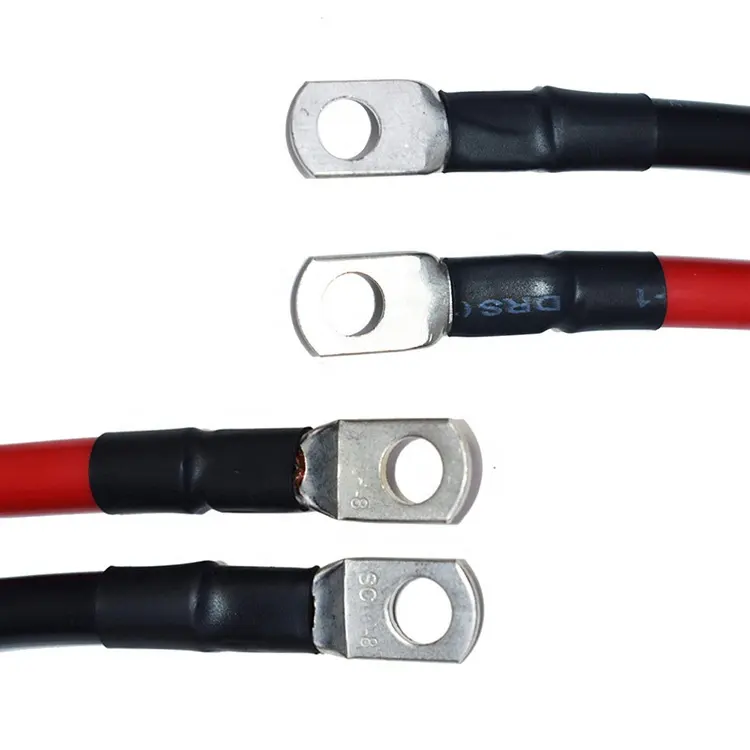 Elios Inverter Cable Pair AWG4/0-M8 Lugs, 5Ft Black/Red