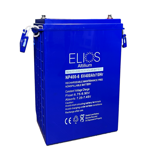 Elios Altilium 6V-400 | Batterie AGM Plomb-acide Scellée Rechargeable | 6V-400Ah