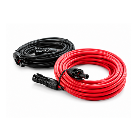 Elios #10 AWG MC4 Solar Cable Extension Pair | Red & Black