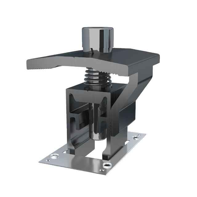 Elios Black Universal End and Middle Clamp on white background