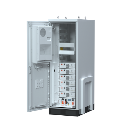 Armoire de stockage d'énergie au lithium haute tension Elios Litio EE-HV 30,7–61,4 kWh pour usage commercial | Intérieur et extérieur | Homologuée UL