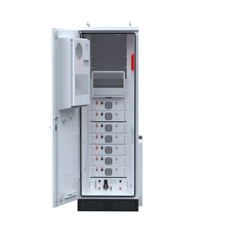 Armoire de stockage d'énergie au lithium haute tension Elios Litio EE-HV 30,7–61,4 kWh pour usage commercial | Intérieur et extérieur | Homologuée UL