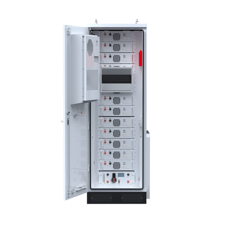 Armoire de stockage d'énergie au lithium haute tension Elios Litio EE-HV 30,7–61,4 kWh pour usage commercial | Intérieur et extérieur | Homologuée UL