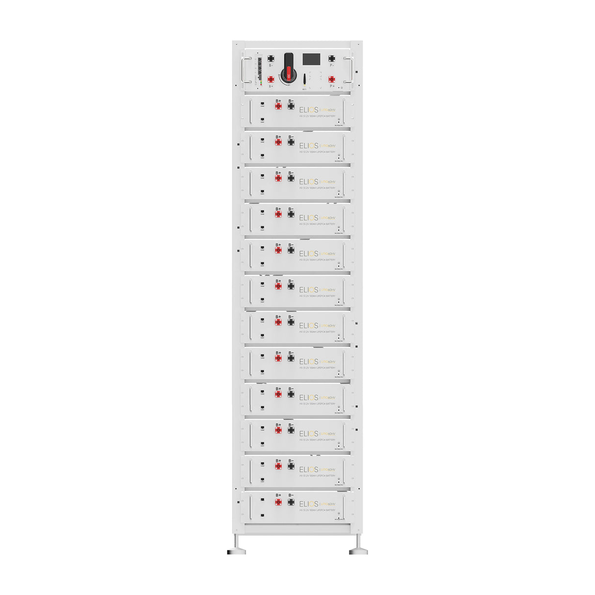 Système de stockage d'énergie à batterie au lithium haute tension Elios Litio EO-HV 30,7–61,4 kWh pour usage commercial en intérieur | Certifié UL