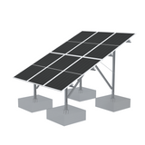 Solar panel system with 6 panels on a white background